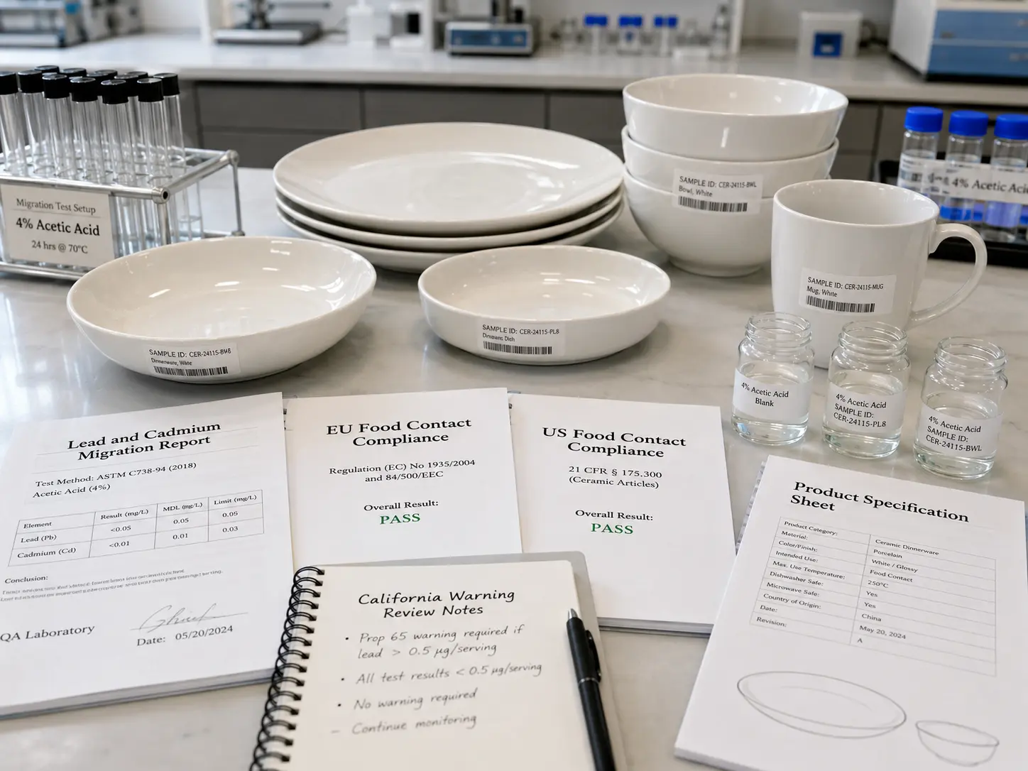 Ceramic compliance testing