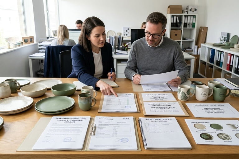 Food-safe tableware compliance