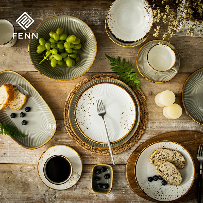 Ceramic serving ware and containers for coordinated collections