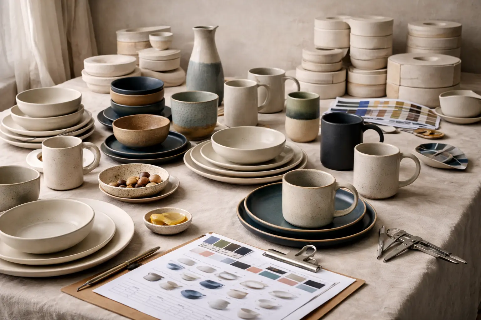 Ceramic tableware manufacturing process