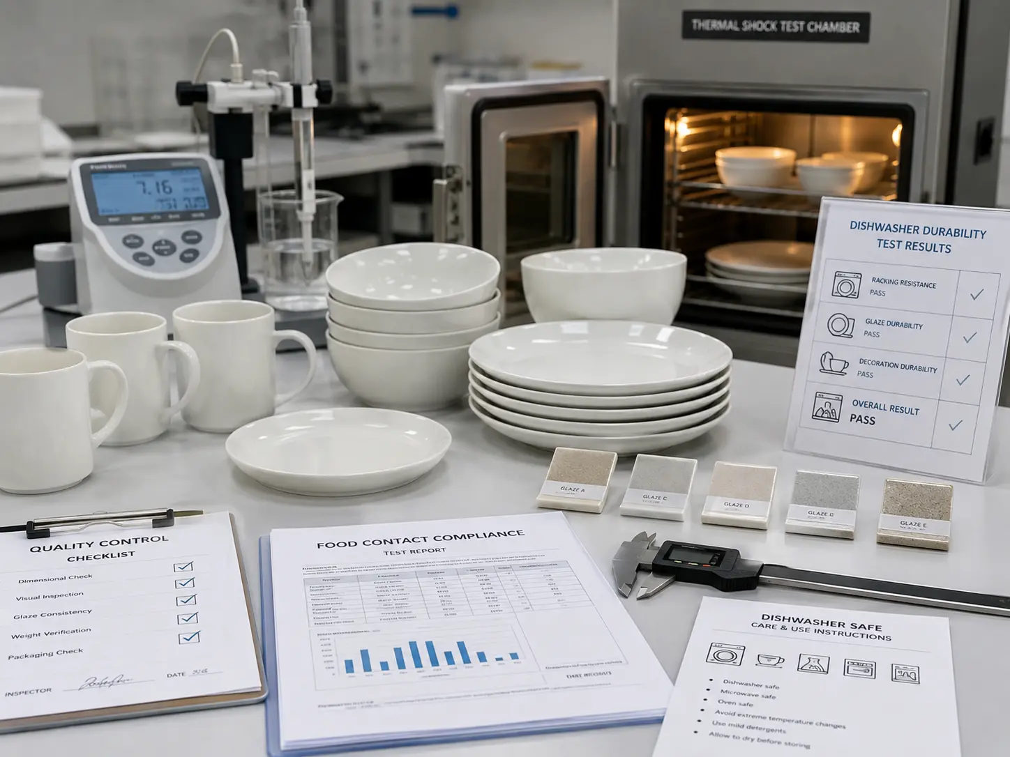 Dinnerware safety testing