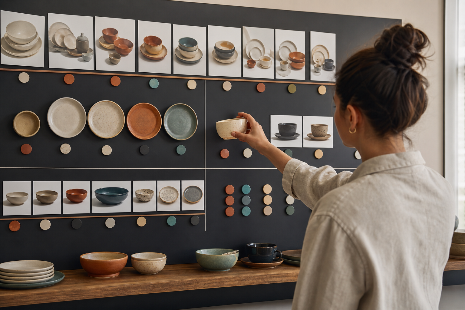 Distributor planning core ceramic dinnerware SKUs, seasonal accents, replacement pieces, and future reorder waves